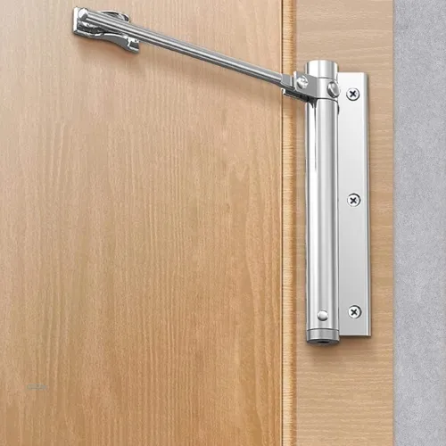 Image of Automatic Door Closer with Adjustable Spring Tension 180 Degree Metal Door Closing Mechanism