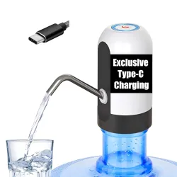 MoCoTech MZ Automatic Wireless Water Can Dispenser Pump for 20 Litre Bottle, Type-C Rechargeable, Low Noise, Easy Installation, Food-Grade Silicon Tube, Efficient Dispensing for Home, Office...