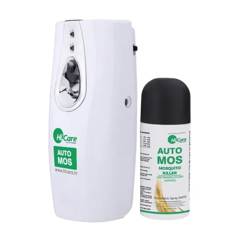 Image of AutoMos Mosquito Repellent Machine + 1 Refill – Starter Pack | 90 Days Automatic Spray | Battery Operated, No Wires or S
