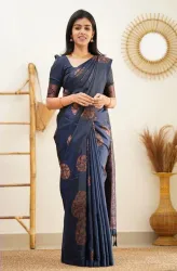 AVANTIKA FASHION Woven Kanjivaram Pure Silk Saree