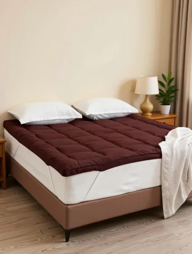 Image of AVI King Size Elastic Strap Polycotton Breathable Mattress Cover