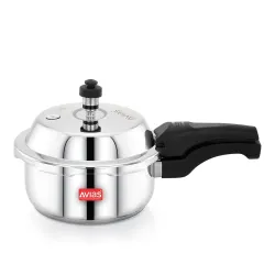 Avias Ceres Stainless Steel Outer Lid Pressure Cooker / 2L Cooker/Induction Base