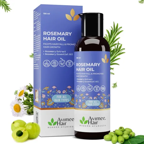 Image of Avimee Herbal Rosemary Oil for Hair | For Hair Growth, Hair Fall Control and Dandruff | 100% Pure & Natural | Mineral Oi