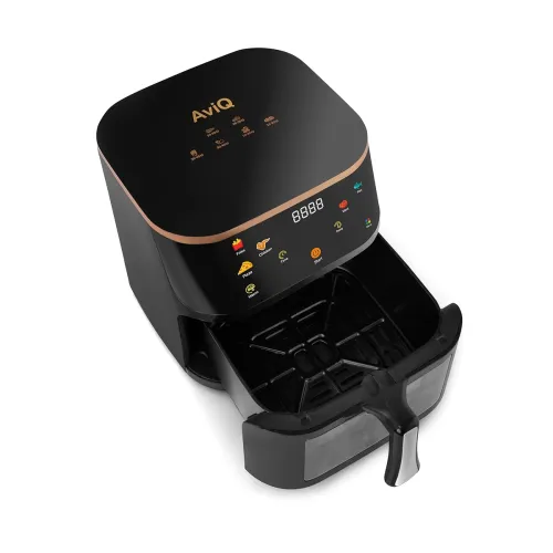 Image of AVIQ Digital Air Fryer 8L,1400W, Bake,Grill & Roast, Upto 85% Less Oil Usage, 6 Preset Menu, Digital Display & Touch Con