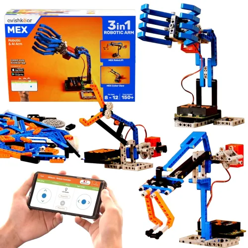 Image of Avishkaar MEX Robotic ARM 3-in-1 DIY AI Kit 150+ Parts