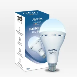 AVITA Domus 9W Emergency Led Bulb, Up To 4 Hrs Power Back Up, Over Charging Protection, Best For Power Cuts, B22