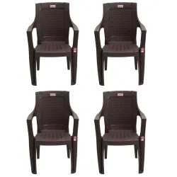 AVRO FURNITURE 7756 Plastic Chair Matt And Gloss Pattern (Set Of 4)