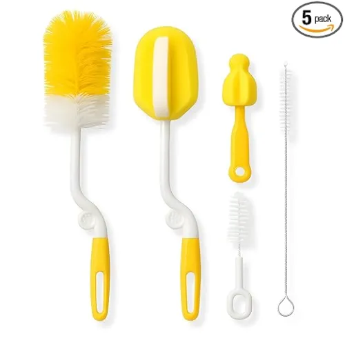 Image of AWEJOY 5in1 Baby Bottle Cleaning Brush Set 