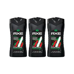 AXE Africa 3-in-1 Body Face & Hair Wash (Combo of 3 250 ml Each)