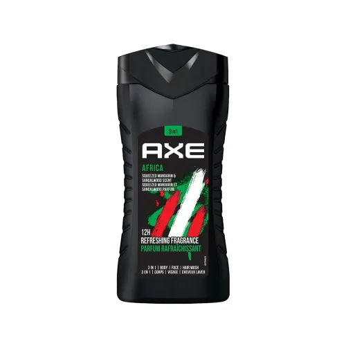Image of AXE Africa 3 In 1 Body, Face & Hair Wash For Men, Long-Lasting Refreshing Mandarin & Sandalwood Fragrance For Up To 12Hr