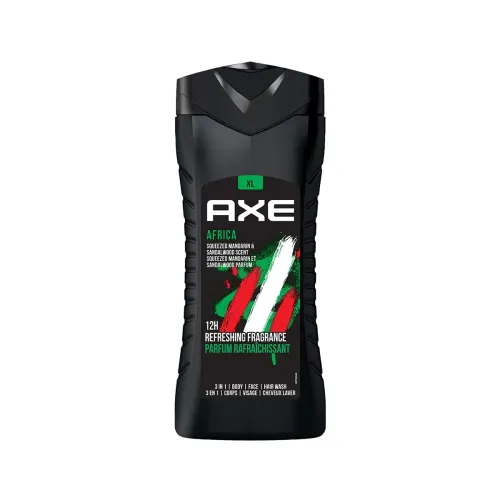 Image of Axe Africa 3 In 1 Body, Face & Hair Wash for Men, Long-Lasting Refreshing Mandarin & Sandalwood Fragrance for Up To 12hr