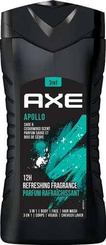 Image of AXE Apollo 3 In 1 Body, Face & Hair Wash for Men, Long-Lasting Fragrance (250 ml)
