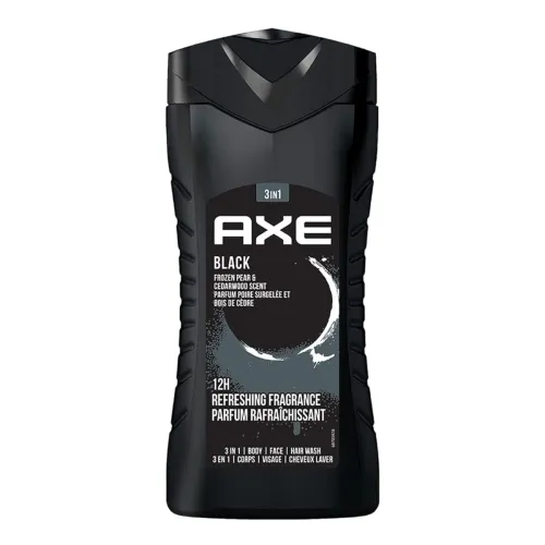 Image of Axe Black 3 In 1 Body, Face & Hair Wash For Men, Long-Lasting Refreshing Frozen Pear & Cedarwood Fragrance