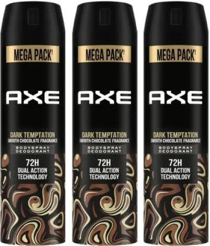 Image of AXE Dark Temptation Deodorant Spray - For Men  (645 ml, Pack of 3)