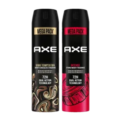 AXE Dark Temptation & Intense Deodorant Spray - For Men (430 ml, Pack of 2)
