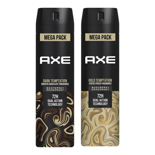 Image of AXE Dark Temptation Long Lasting Deodorant Bodyspray For Men 215 ml & AXE Gold