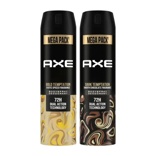 Image of Axe Dark Temptation Long Lasting Deodorant Bodyspray For Men 215 ml & Axe Gold
