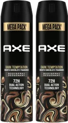 AXE Dark Temptation Long Lasting For Men (Pack of 2) Body Spray 