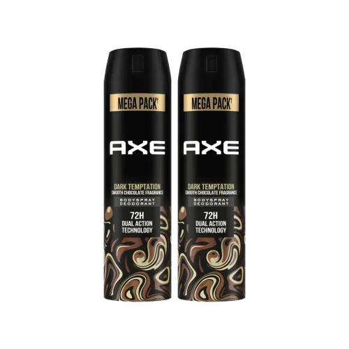 Image of Axe Dark Temptation Men's Deodorant, Long Lasting Deodorant Spray For Men With An Irresistible Scent 215ml, Pack of 2