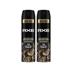 Axe Dark Temptation Mens Deodorant, Long Lasting Deodorant Spray For Men With An Irresistible Scent 215ml, Pack of 2