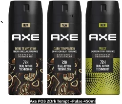 AXE Dark Temptation & Pulse Deodorant Pack3