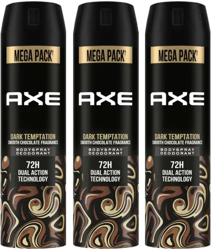 Image of AXE Dark_Temptation Deodorant Spray - For Men (645 ml, Pack of 3)
