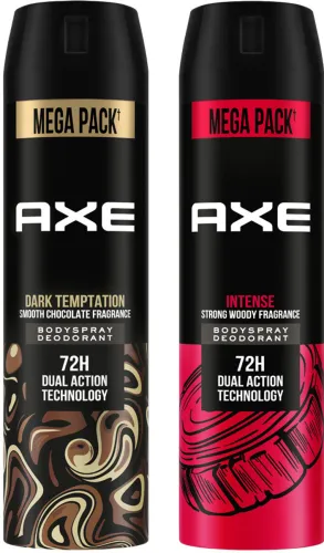 Image of AXE Dark Temptation & Intense Deodorant Spray (430 ml, Pack of 2)