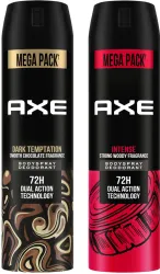 AXE Dark Temptation & Intense Deodorant Spray (430 ml, Pack of 2)