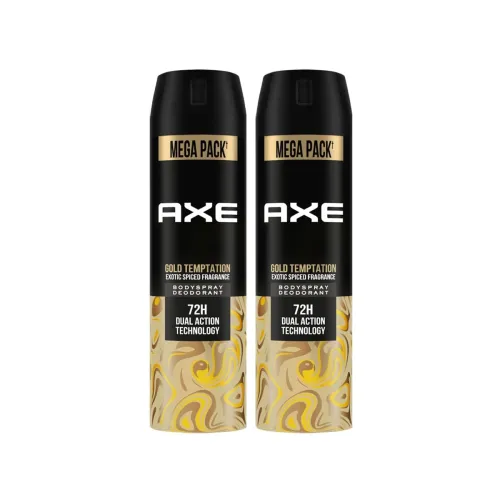 Image of Axe Gold Long Lasting Deodorant Bodyspray, 215ml, Pack2