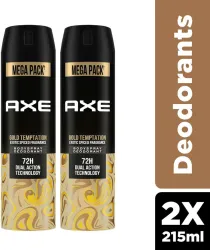 AXE Gold-Temptation Body Spray - For Men (430 ml, Pack of 2)