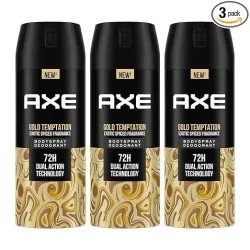 Axe Gold Temptation Deodorant 150 ml,( Pack of 3)