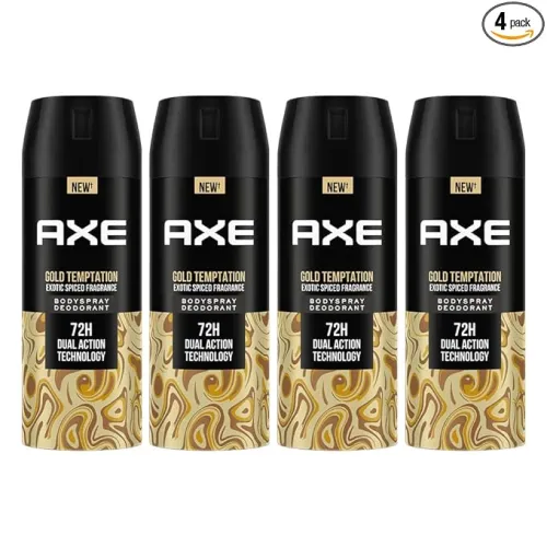 Image of Axe Gold Temptation Deodorant Bodyspray Pack of 4