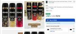 AXE Gold Temptation Deodorant Spray (645 ml, Pack of 3)
