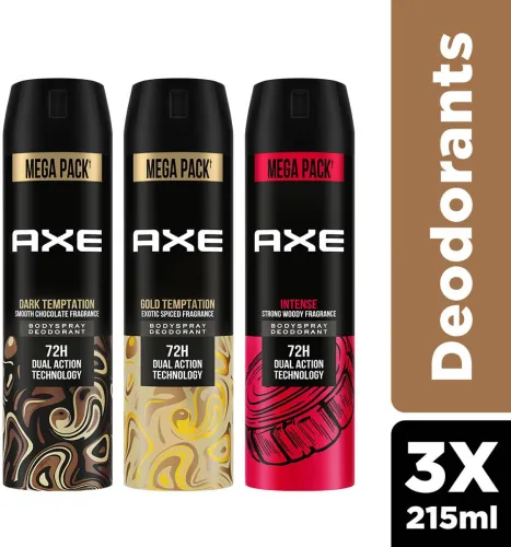 Image of AXE Gold Temptation For Men (645 ml, Pack of 3)
