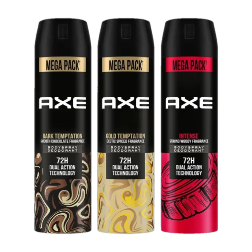 Image of AXE Gold Temptation, Dark Temptation and Intense Deodorant Spray, Po3