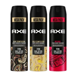 AXE Gold Temptation, Dark Temptation and Intense Deodorant Spray, Po3