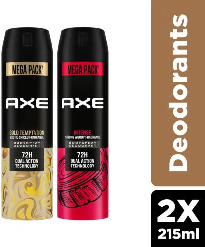 Image of AXE Gold Temptation and Intense Deodorant Spray - For Men (430 ml, Pack of 2)