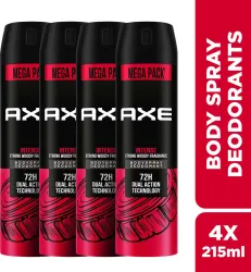 AXE Intense Body Spray - For Men (860 ml, Pack of 4)