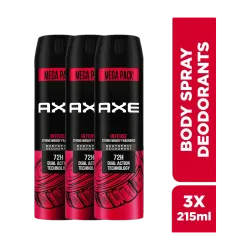 AXE intense Body Spray - For Men (645 ml, Pack of 3)