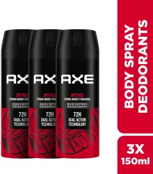 AXE Intense Body Spray - For Men  (450 ml, Pack of 3)