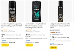 Axe Mens Bodyspray at minimum 60% Discount