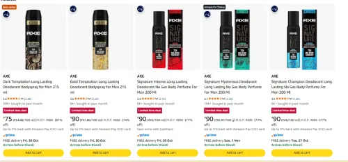 Image of Axe Perfume at minimum 80% Discount