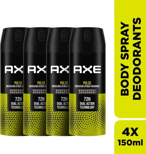 Image of AXE pulse Body Spray - For Men  (150 ml, Pack of 4)