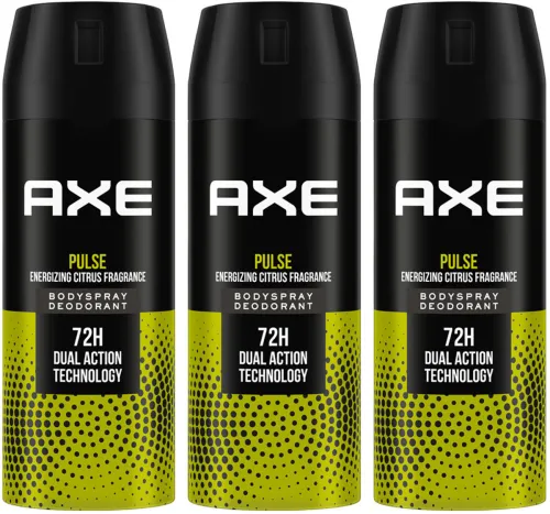 Image of AXE Pulse Body Spray - For Men (150 ml, Pack of 3)