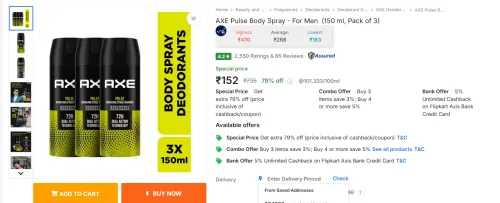 Image of AXE Pulse Body Spray 