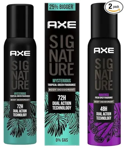 Image of AXE Signature Mysterious Maverick Body Perfume Duo (154ml)