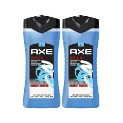 AXE Sport Blast 3-in-1 Body, Face & Hair Wash Invigorating Freshness | Cleanses & Energizes | Combo of 2 | 400ml