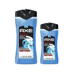AXE Sport Blast 3-in-1 Body, Face & Hair Wash Invigorating Freshness | Cleanses & Energizes | Combo of 2 | 250ml +400ml