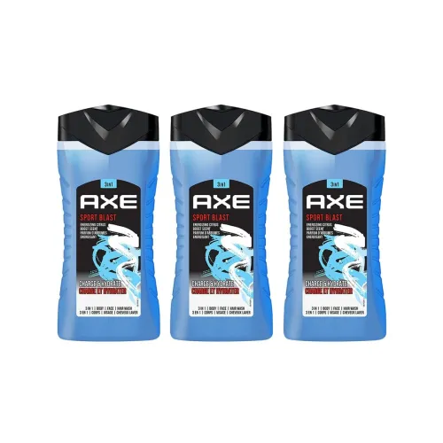 Image of AXE Sport Blast 3-in-1 Body, Face & Hair Wash Invigorating Freshness | Cleanses & Energises | Combo of 3 | 250ml