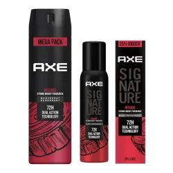 Axe Intense Long Lasting Deodorant Bodyspray For Men 215 ml&Axe Signature Intense Long Lasting No Gas Deodorant Bodyspray For Men 154 ml